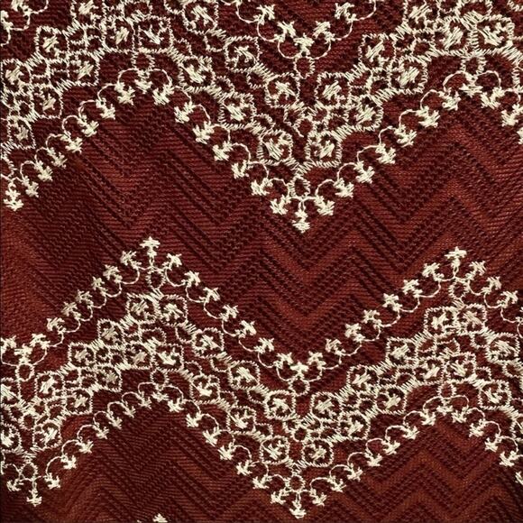 Xhileration Juniors Teens Red White Soft Zig Zag Dress Size Large - Picture 8 of 10